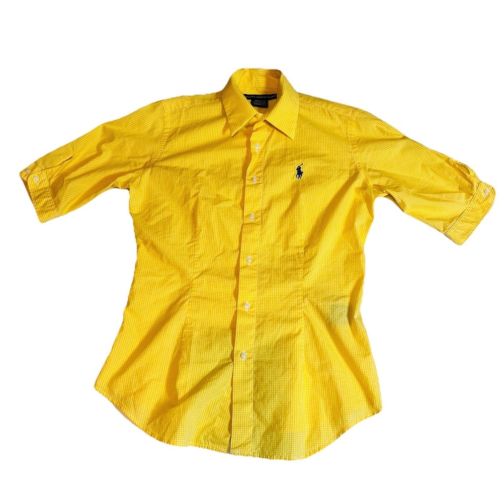 Ralph Lauren Sport‎ VTG  Slim Fit Blouse – Women's Size 4 Gingham Spring Easter